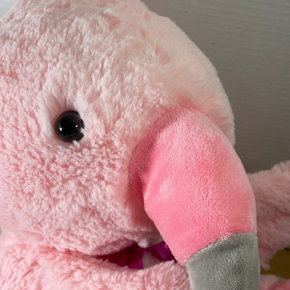 Dan Dee Pink Flamingo Plush Tootsie Footsie Stuffed Animal Large 16" Soft Cuddly - Picture 4 of 8